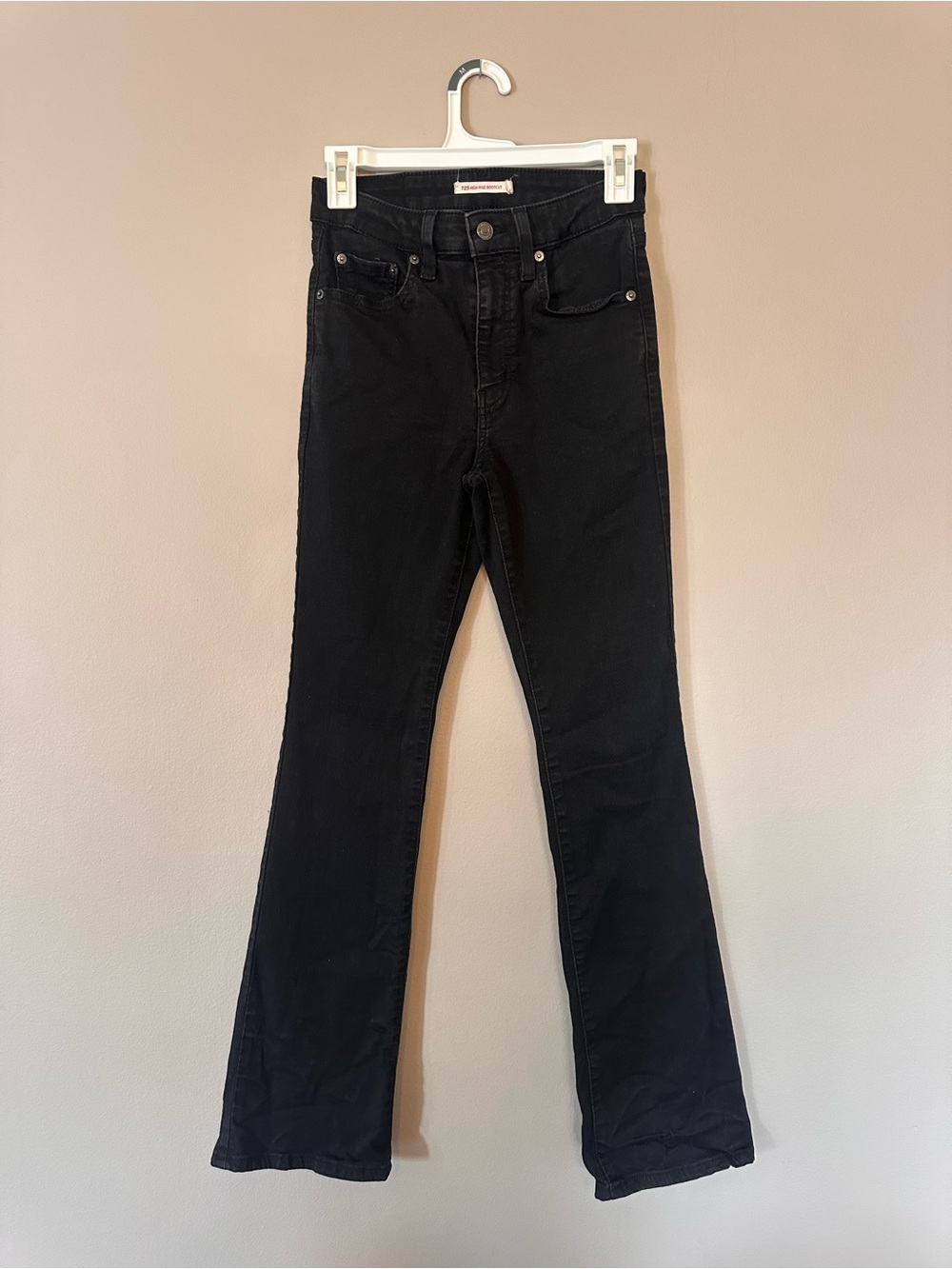 Levi's Black 725 High Rise Bootcut Jeans
